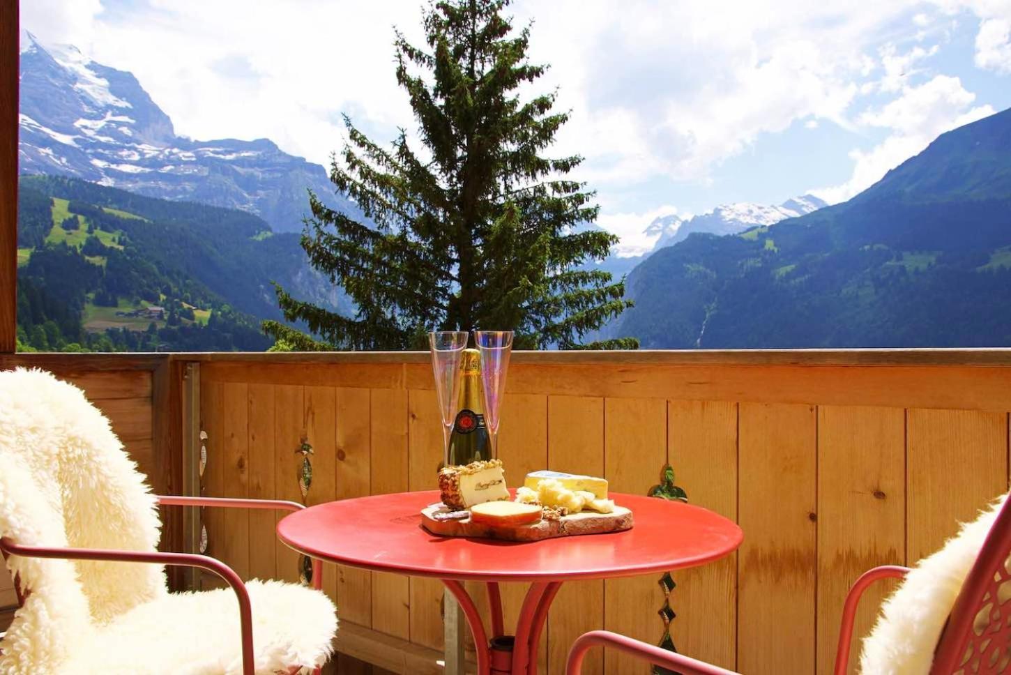 Holiday Flat #1, Chalet Aberot, Wengen, Switzerland Exteriör bild