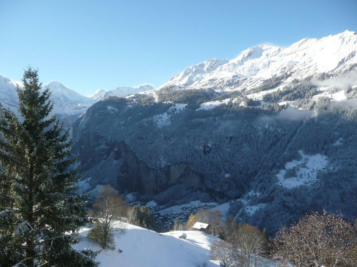 Holiday Flat #1, Chalet Aberot, Wengen, Switzerland Exteriör bild